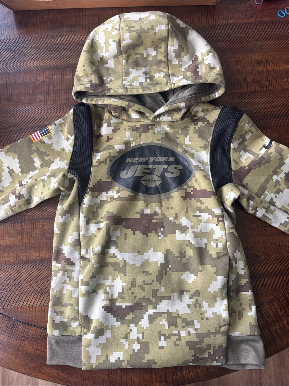 NFL New York Jets Camo Hoodie - Tan, Brown, White